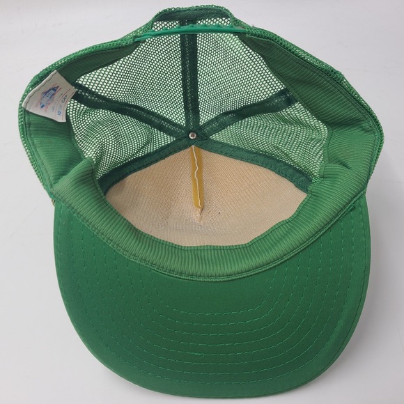 Vintage John Deere Hat Trucker Snapback Mesh 1948 Model A Tractor White Green - Picture 11 of 13